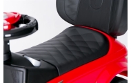 Paspiriama mašinėlė su rankena - 614R - guminiai ratai -RED