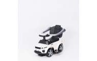 Ride-on car with handle - 614R - rubber wheels - WHITE