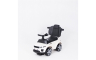 Ride-on car with handle - 614R - rubber wheels - WHITE