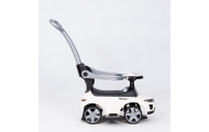 Ride-on car with handle - 614R - rubber wheels - WHITE