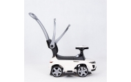 Ride-on car with handle - 614R - rubber wheels - WHITE