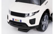 Paspiriama mašinėlė su rankena - 614R - guminiai ratai - BALTAS