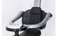 Ride-on car with handle - 614R - rubber wheels - WHITE