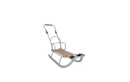 Sled metal with  handle to push - KUBUŚ - GREY