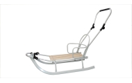 Sled metal with  handle to push - KUBUŚ - GREY