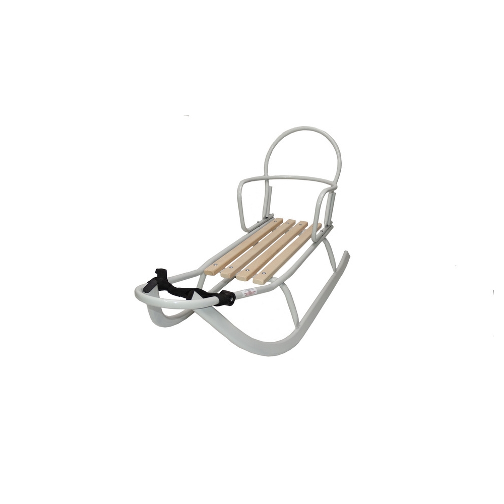 Sled metal with  handle to push - KUBUŚ - GREY