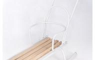 Sled metal with  handle to push - KUBUŚ - GREY