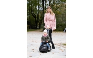 Ride-on car with handle - 614R - rubber wheels - PINK/BLACK