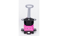 Paspiriama mašinėlė su rankena - 614R - guminiai ratai - PINK/BLACK