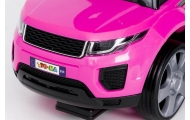 Paspiriama mašinėlė su rankena - 614R - guminiai ratai - PINK/BLACK