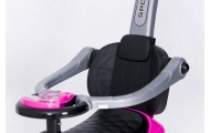 Ride-on car with handle - 614R - rubber wheels - PINK/BLACK