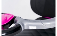 Ride-on car with handle - 614R - rubber wheels - PINK/BLACK