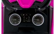 Ride-on car with handle - 614R - rubber wheels - PINK/BLACK