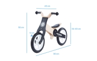 Tricycle - Balance Bike - Wooden - 2in1 - 0C075 - JANE - NATURAL WOOD & NICE BLACK - MOOVKEE