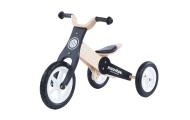 Tricycle - Balance Bike - Wooden - 2in1 - 0C075 - JANE - NATURAL WOOD & NICE BLACK - MOOVKEE