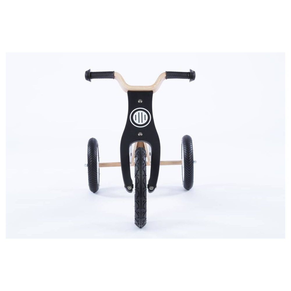 Tricycle - Balance Bike - Wooden - 2in1 - 0C075 - JANE - NATURAL WOOD & NICE BLACK - MOOVKEE