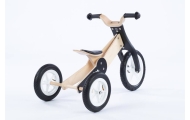 Tricycle - Balance Bike - Wooden - 2in1 - 0C075 - JANE - NATURAL WOOD & NICE BLACK - MOOVKEE