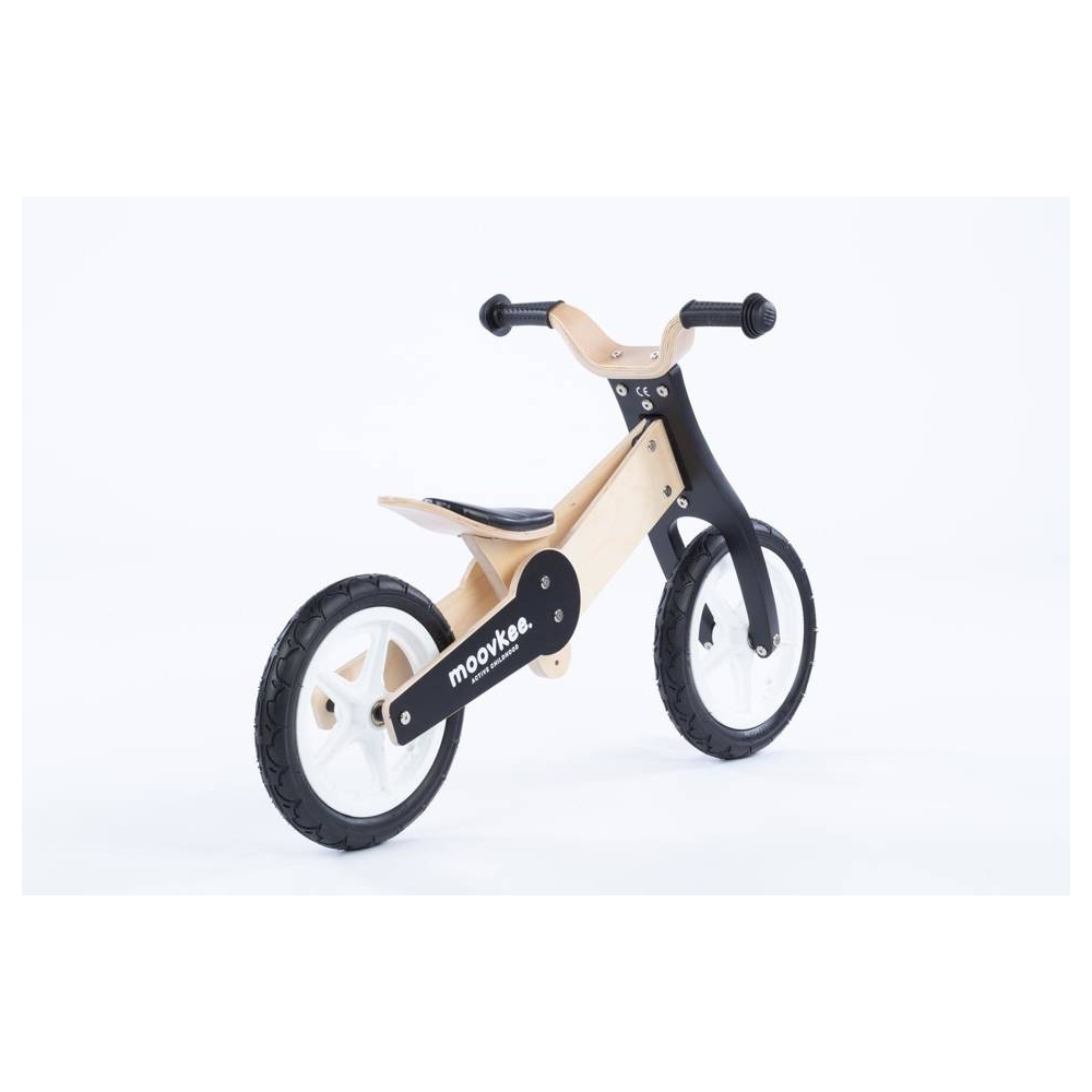 Tricycle - Balance Bike - Wooden - 2in1 - 0C075 - JANE - NATURAL WOOD & NICE BLACK - MOOVKEE