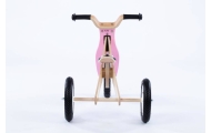 Tricycle - Balance Bike - Wooden - 2in1 - 0C075 - JANE - NATURAL WOOD & SWEET PINK - MOOVKEE.