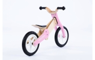 Triratukas - Bėgimo dviratis - Medinis - 2in1 - 0C075 - JANE - NATURAL WOOD & SWEET PINK - MOOVKEE.