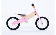 Tricycle - Balance Bike - Wooden - 2in1 - 0C075 - JANE - NATURAL WOOD & SWEET PINK - MOOVKEE.