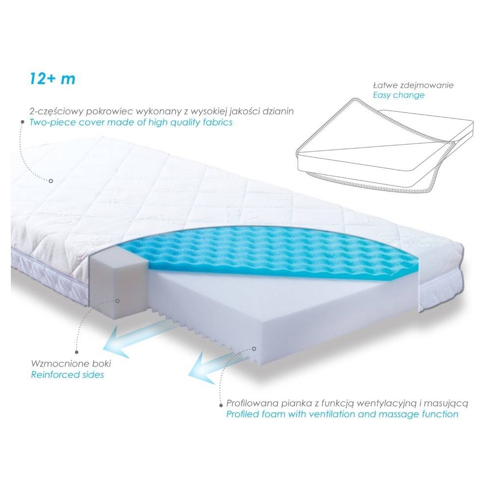 Mattress - CARPATHIA - 120x60x10cm