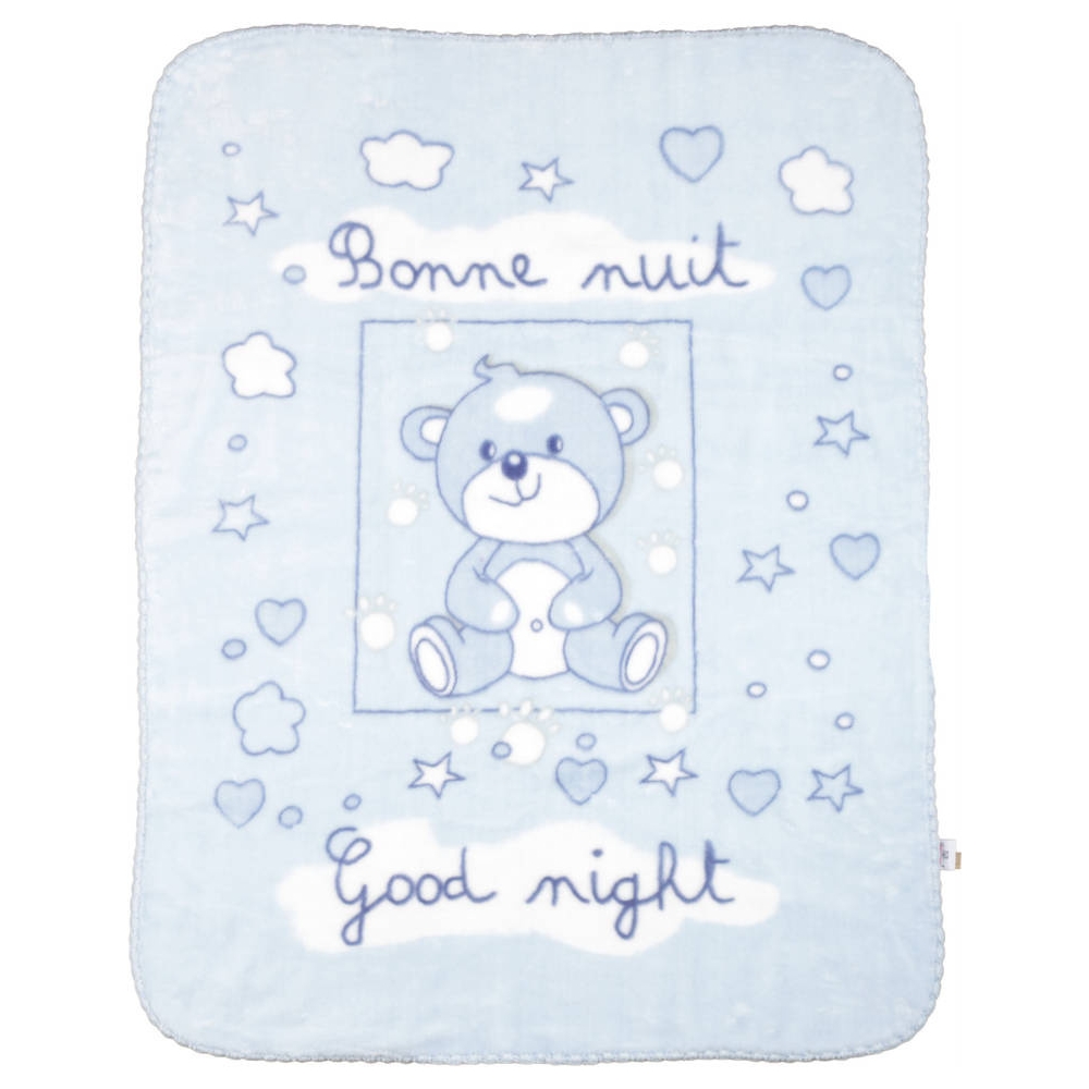 Blanket - TB0394 - SHELL- size 80x100 - BLUE