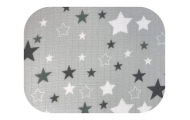 Diaper - 20597- TETRA PRINT - EGA - GWIAZDKI - WHITE/GREY- size 70x80 cm