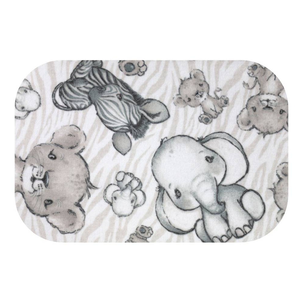 Diaper - 24946 - FLANNEL PRINT - EGA - SAFARI - BEŻ - size 70x80 cm