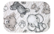 Diaper - 24946 - FLANNEL PRINT - EGA - SAFARI - BEŻ - size 70x80 cm