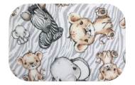 Sauskelnės - 24953 - FLANEL PRINT - EGA - SAFARI - GREY - dydis 70x80 cm