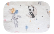 Diaper - 25950 - FLANNEL PRINT - EGA - PANDA NA KSIĘŻYCU - size 70x80 cm