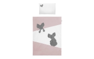 Cover set -  2 pcs - 135x100, 40x60 - MYSZKI - P02-0102- PINK