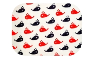 Diaper - 19652 - TETRA PRINT - EGA - WIELORYB - NAVY BLUE/RED - size 60x80 cm