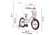 Bicycle - XXV- TOMABIKE 14"  - PLATINUM -  LIGHT PINK