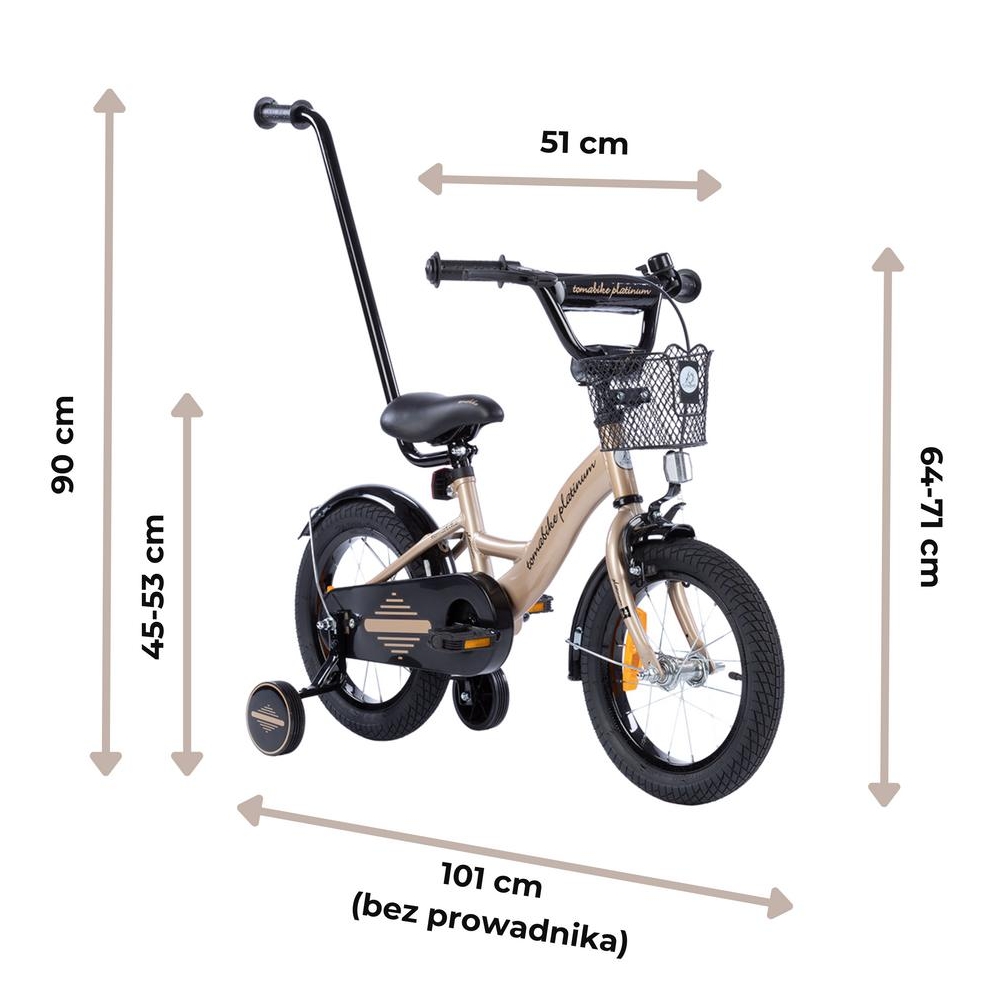 Bicycle - XXV - TOMABIKE 14"  - PLATINUM -  GOLD