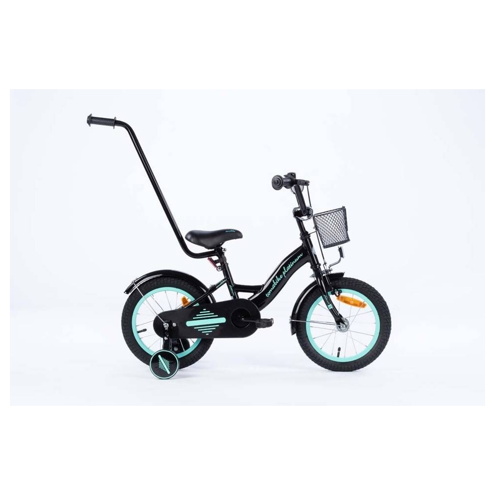 Dviratis - XXV- TOMABIKE 14" - PLATINUM - BLACK / TURKUS
