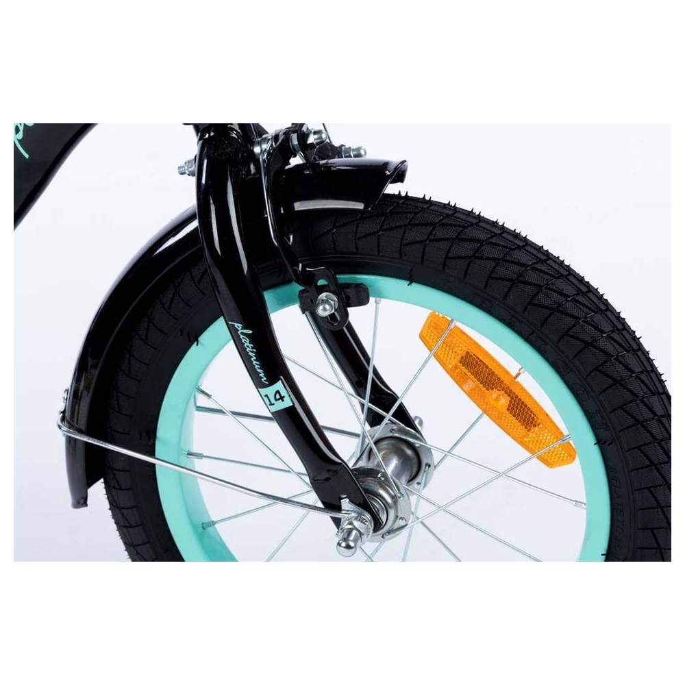Dviratis - XXV- TOMABIKE 14" - PLATINUM - BLACK / TURKUS