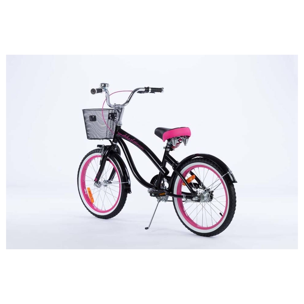 Dviratis - XXIII - TOMABIKE 18" - CRUISER - JUODA / ROŽINĖ