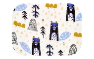 Diaper - 22973 - TETRA PRINT - EGA - BOBRY - BLUE  - size 70x80 cm
