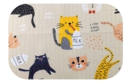 Diaper - 25011- TETRA PRINT - EGA - KOCURY - BEIGIE - size 70x80 cm