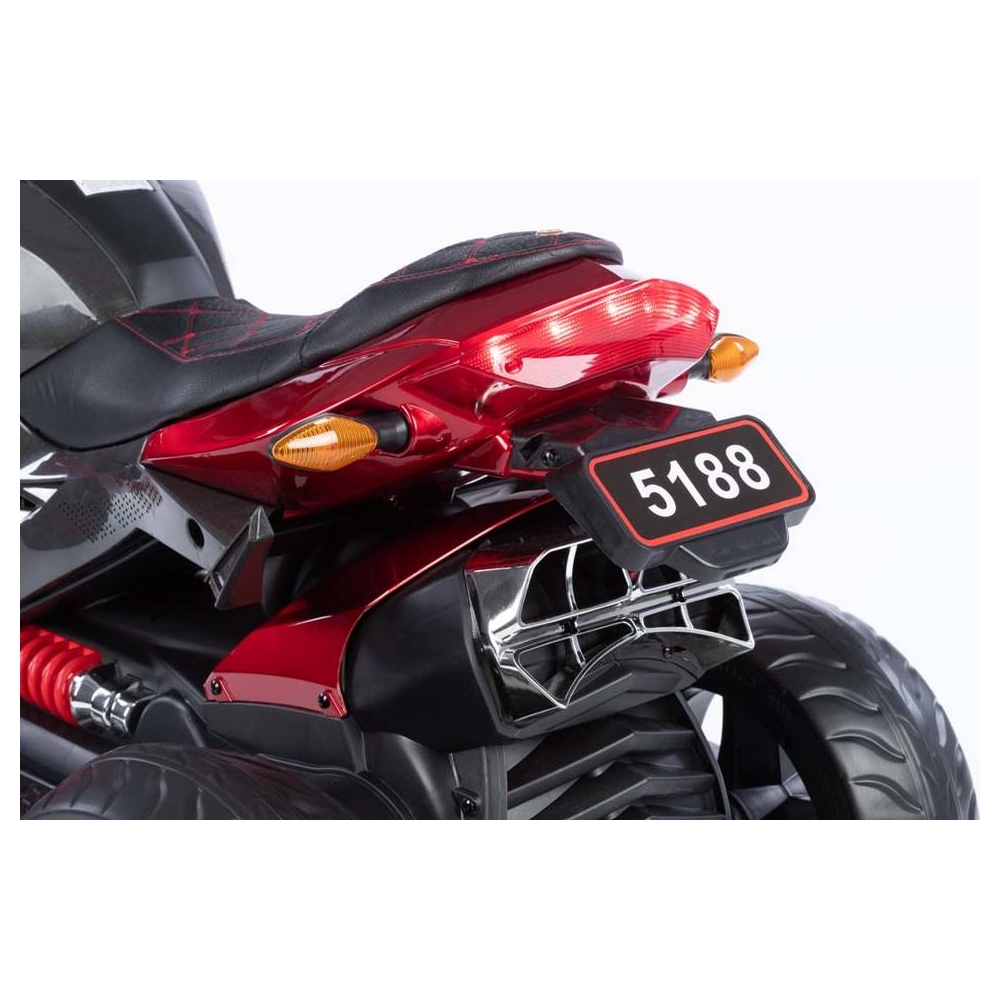 Battery Motorbike  - 12V  - lacquered - 5188 - wheels EVA - RED