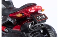 Battery Motorbike  - 12V  - lacquered - 5188 - wheels EVA - RED