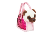 Plush toy - 84385 / 43854  - DOGGIE  in sequins - size 11 cm
