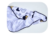 Swaddling blanket / Diper - 21075 - two-layer - FLANNEL / TETRA - EGA - MINI - YELLOW - size 80x80 cm