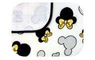 Swaddling blanket / Diper - 21075 - two-layer - FLANNEL / TETRA - EGA - MINI - YELLOW - size 80x80 cm