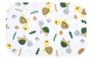 Diaper - 27749 - FLANNEL PRINT - EGA - TURTLE - YELLOW / GREEN - size 70x80 cm