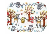 Diaper - 23086 - TETRA PRINT - EGA ANIMALS IN THE FOREST - size 70x80 cm