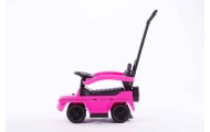 Ride-on car wiht handle - 653 - rubber wheels - eco-leather - MERCEDES G350D - PINK