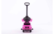 Ride-on car wiht handle - 653 - rubber wheels - eco-leather - MERCEDES G350D - PINK